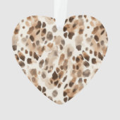 Pink Cream Brown Leopard Christmas オーナメント (裏面)