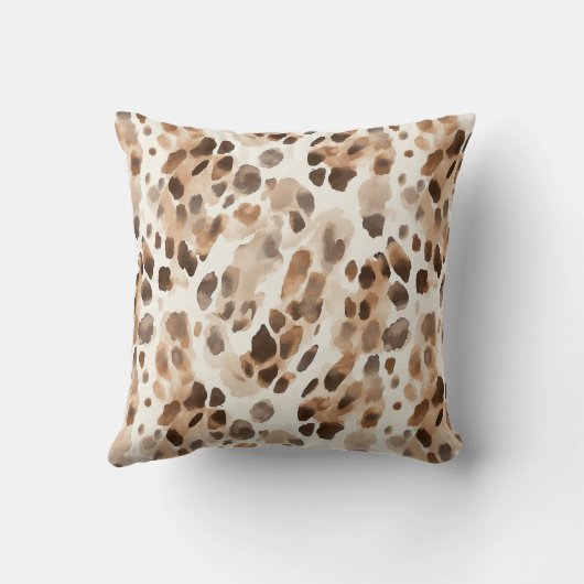 Pink Cream Brown Leopard Christmas クッション (裏面)