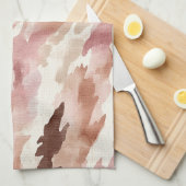 Pink Cream Chocolate Brown キッチンタオル (四つ折り)