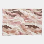 Pink Cream Chocolate Brown キッチンタオル (横)