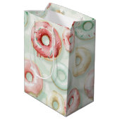Pink Cream Donuts Birthday ミディアムペーパーバッグ (裏面アングル)