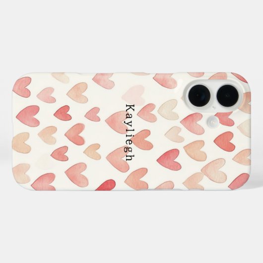 Pink Cream Hearts Case-Mate iPhoneケース (裏面 (横))