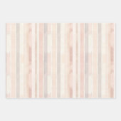 Pink Cream Zebra Animal Gold Sparkle Birthday ラッピングペーパーシート (正面2)