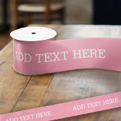 Pink Create Your Own - Make It Your カスタムOwn文字 サテンリボン