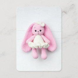 Pink Crochet Bunny – Soft Handmade Aesthetic エンクロージャーカード