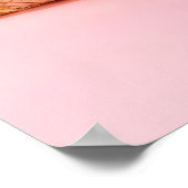 Pink Croissant Print Eclectic Print Maximalist  ポスター (角)