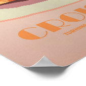 Pink Croissant Print Pastry Poster Minimalistic Ar ポスター (角)