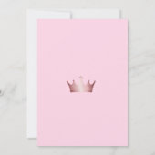 Pink Crow Princess 1st Birthday Party 招待状 (裏面)