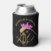 Pink Crown Hen Do Personalised Keepsake 缶クーラー (缶正面)