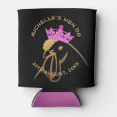 Pink Crown Hen Do Personalised Keepsake 缶クーラー (正面)