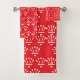 Pink Crowns Red      バスタオルセット