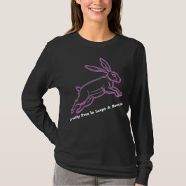 Pink Cruelty-Free in Leaps & Bounds Hare Tシャツ
