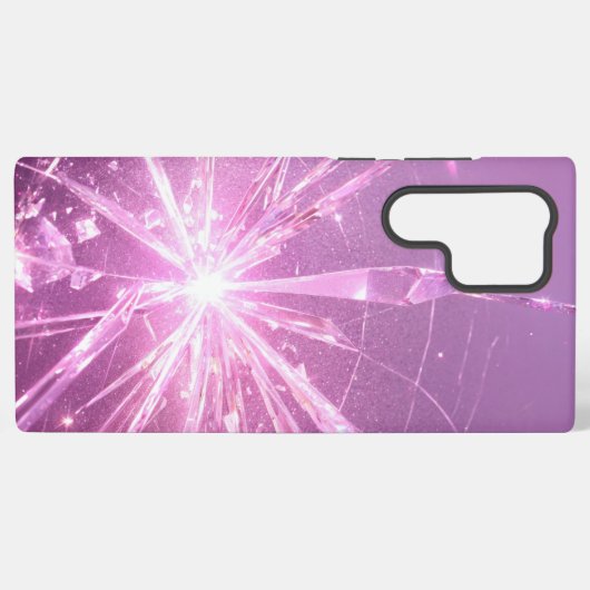 Pink Crystal Explosion Phone Case Samsung Galaxyケース (裏面横)