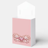 Pink Crystal Teddy Bears with Gem Heart フェイバーボックス (オープン)