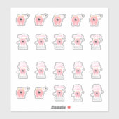 Pink Cuddle Monster Stickers シール (シート)