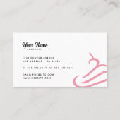 Pink Cupcake Bakery Pastry Chef  名刺 (裏面)