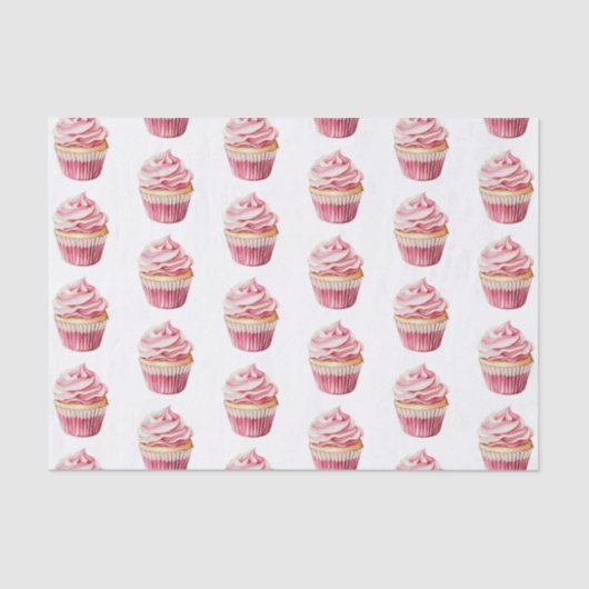 Pink Cupcake Birthday 薄葉紙 (正面)