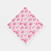 Pink Cupcake Birthday Napkins スタンダードランチョンナプキン (角)