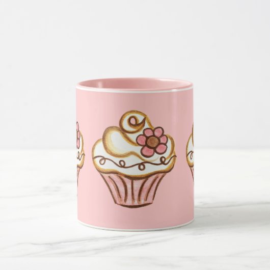 Pink Cupcake Mug マグカップ (中央)