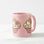 Pink Cupcake Mug マグカップ (正面右)