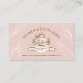 Pink Cupcake Pastry Chef Baking Utensils Bakery ロイヤリティカード (正面)