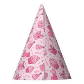 Pink Cupcakes Birthday Hat パーティーハット (裏面)