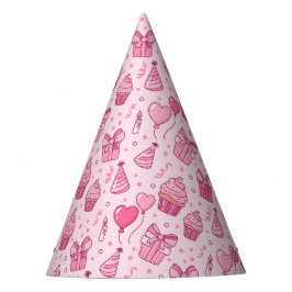 Pink Cupcakes Birthday Hat パーティーハット