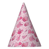 Pink Cupcakes Birthday Hat パーティーハット (右)