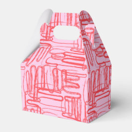 Pink Curve Wavy Squiggle Abstract Modern フェイバーボックス