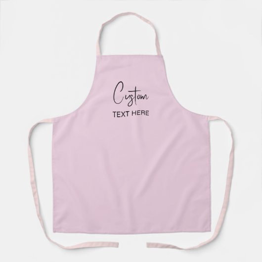 Pink Custom Aprons for Womens Ruffled Personalized エプロン (正面)