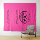 Pink Custom Business Logo Trade Show Backdrop タペストリー (インサイチュ(横))