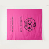 Pink Custom Business Logo Trade Show Backdrop タペストリー (正面(横))