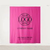 Pink Custom Business Logo Trade Show Backdrop タペストリー (正面)