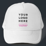 Pink Custom Logo and Text Branded Hat No Minimum キャップ<br><div class="desc">Business Logo eyecatching red Printed Optional Text Promotional Baseball & Trucker Hat Express your unique company style with our customizable logo and text branded hats - no minimum order required. Whether you prefer vibrant hues or classic shades, we offer a wide range of color options for best matching with your...</div>