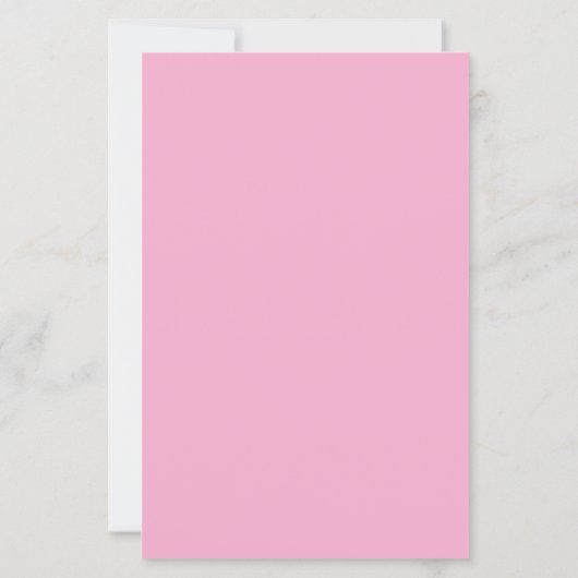 Pink Custom Monogram Stationery Note Card (裏面)