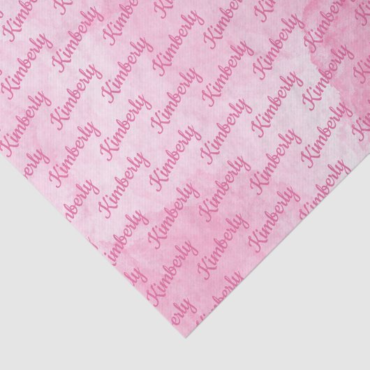 Pink Custom Name Personalized 薄葉紙 (詳細)