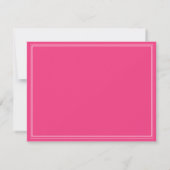 Pink Custom Name Two Border Design Personalized  ノートカード (裏面)