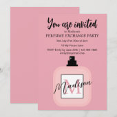 Pink Custom Perfume Exchange Party 招待状 (正面/裏面)