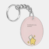 Pink Cute Acrylic Keychain – “She Believed She Cou キーホルダー (正面左)