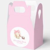 Pink Cute Bow Pacifier Baseball Sport Baby Shower フェイバーボックス (見開き)