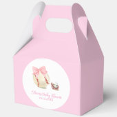Pink Cute Bow Pacifier Baseball Sport Baby Shower フェイバーボックス (裏面)