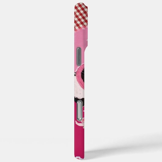 Pink Cute Cat Phone Case Kawaii Kitten Aesthetic Case-Mate iPhoneケース (裏面 / 右)