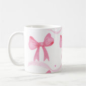 Pink,cute coffee mug with bowa コーヒーマグカップ (左)
