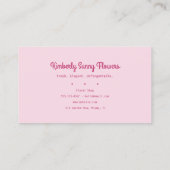 Pink Cute Florist Shop 名刺 (裏面)