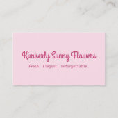 Pink Cute Florist Shop 名刺 (正面)