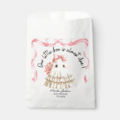 pink cute ghost little boo baby shower Invitation フェイバーバッグ (正面)