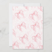 pink cute ghost little boo baby shower Invitation 招待状 (裏面)