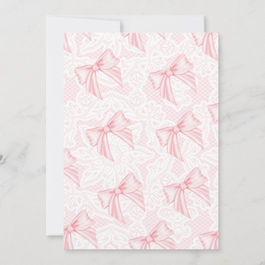 pink cute ghost little boo baby shower Invitation 招待状 (裏面)