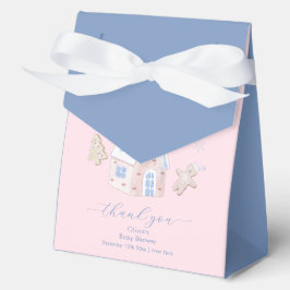 Pink Cute Girl Gingerbread Village Baby Shower フェイバーボックス