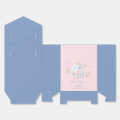Pink Cute Girl Gingerbread Village Baby Shower フェイバーボックス (見開き)